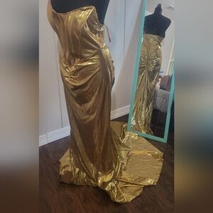 SHEIN Shimmering Gold Dress